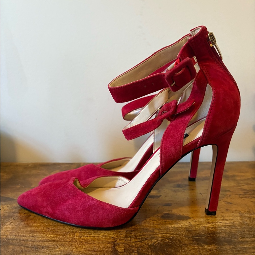 Nine West Red Strappy Heels